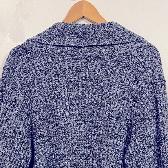 Barefoot Dreams Cozychic Lite Montecito Cardi Heathered Indigo/Stone 3X - Picture 9 of 16